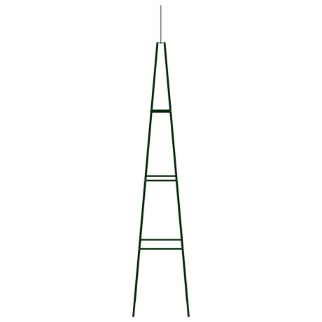 vidaXL Plantenklimrekken 2 st 35x35x195 cm ijzer donkergroen afbeelding3 - 1
