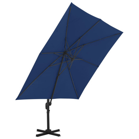 vidaXL Zweefparasol met aluminium paal 3x3 m azuurblauw afbeelding3 - 1