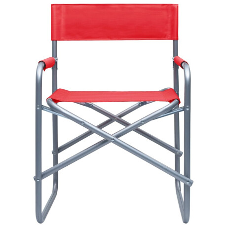 vidaXL Regisseursstoelen 2 st staal rood afbeelding3 - 1