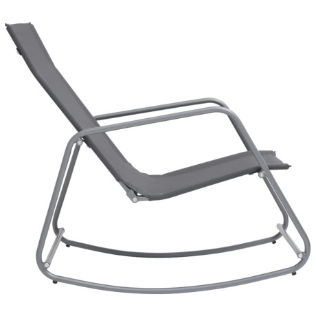 vidaXL Tuinschommelstoel 95x54x85 cm textileen grijs afbeelding3 - 1