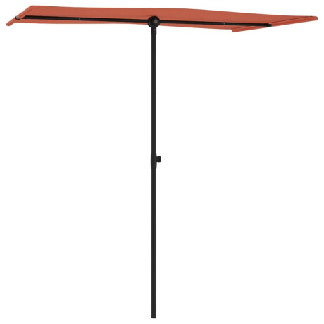 vidaXL Parasol met aluminium paal 180x110 cm terracottakleurig afbeelding3 - 1