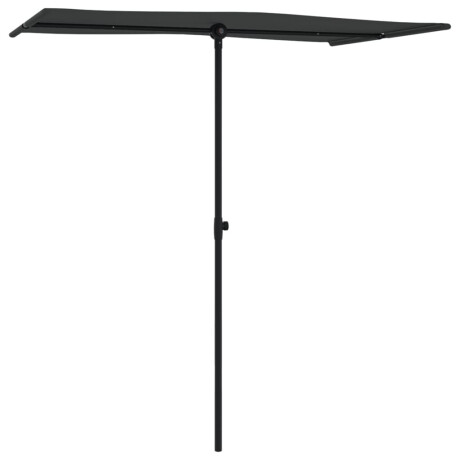 vidaXL Parasol met aluminium paal 180x110 cm zwart afbeelding3 - 1