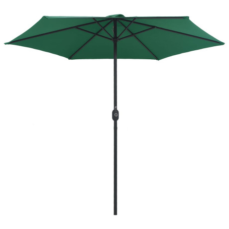 vidaXL Parasol met aluminium paal 270x246 cm groen afbeelding3 - 1