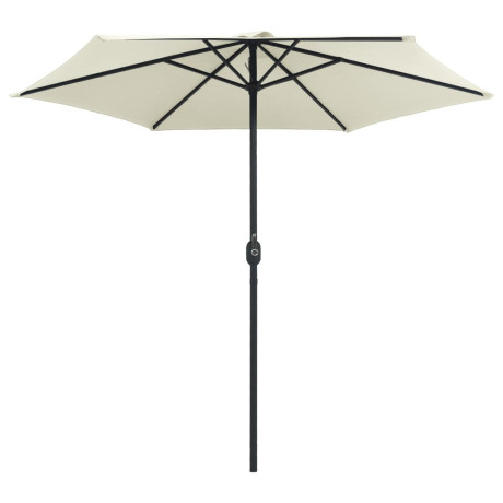 vidaXL Parasol met aluminium paal 270x246 cm zandwit afbeelding3 - 1