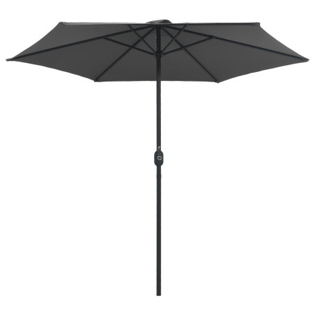 vidaXL Parasol met aluminium paal 270x246 cm antracietkleurig afbeelding3 - 1