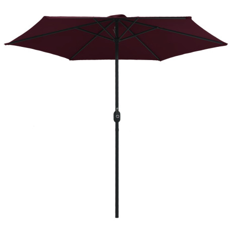 vidaXL Parasol met aluminium paal 270x246 cm bordeauxrood afbeelding3 - 1