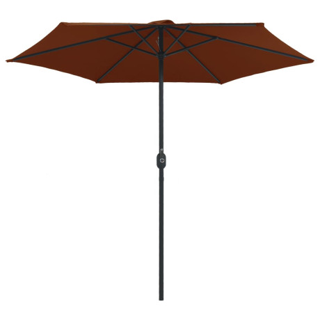 vidaXL Parasol met aluminium paal 270x246 cm terracottakleurig afbeelding3 - 1