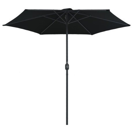 vidaXL Parasol met aluminium paal 270x246 cm zwart afbeelding3 - 1