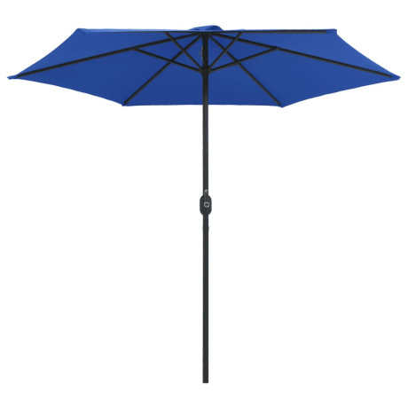 vidaXL Parasol met aluminium paal 270x246 cm azuurblauw afbeelding3 - 1