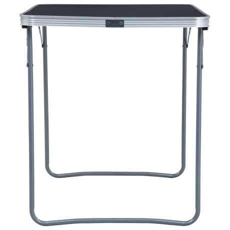 vidaXL Campingtafel inklapbaar met metalen frame 80x60 cm grijs afbeelding3 - 1