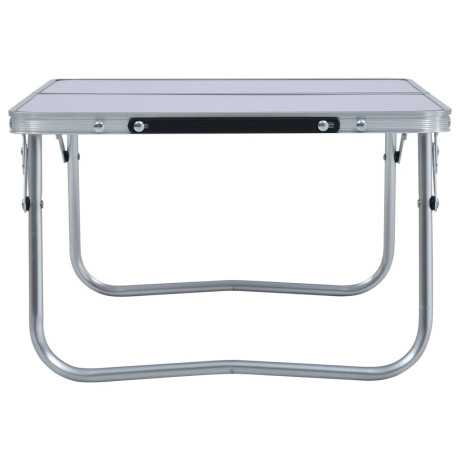 vidaXL Campingtafel inklapbaar 60x40 cm aluminium wit afbeelding3 - 1