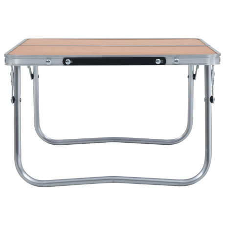 vidaXL Campingtafel inklapbaar 60x40 cm aluminium bruin afbeelding3 - 1