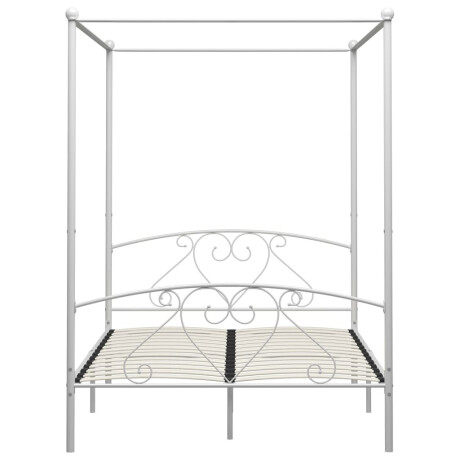 vidaXL Hemelbedframe metaal wit 160x200 cm afbeelding3 - 1