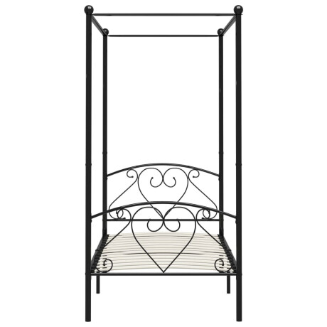 vidaXL Hemelbedframe metaal zwart 100x200 cm afbeelding3 - 1