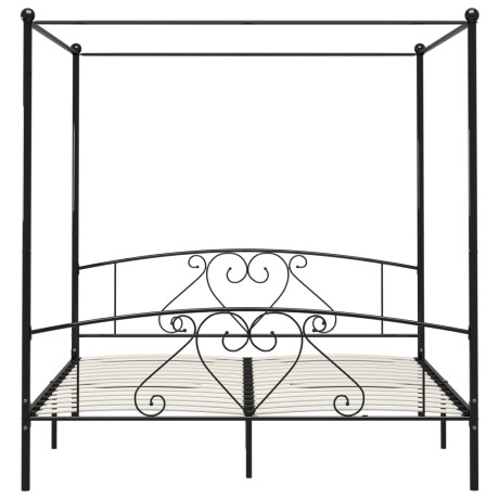 vidaXL Hemelbedframe metaal zwart 180x200 cm afbeelding3 - 1