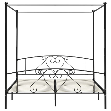 vidaXL Hemelbedframe metaal zwart 200x200 cm afbeelding3 - 1