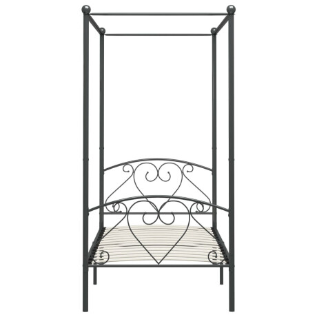 vidaXL Hemelbedframe metaal grijs 100x200 cm afbeelding3 - 1