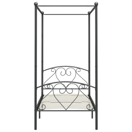 vidaXL Hemelbedframe metaal grijs 120x200 cm afbeelding3 - 1