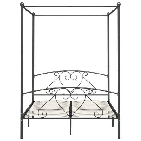 vidaXL Hemelbedframe metaal grijs 140x200 cm afbeelding3 - 1
