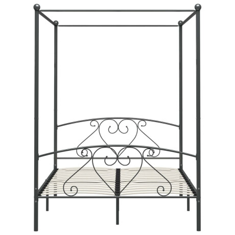 vidaXL Hemelbedframe metaal grijs 160x200 cm afbeelding3 - 1