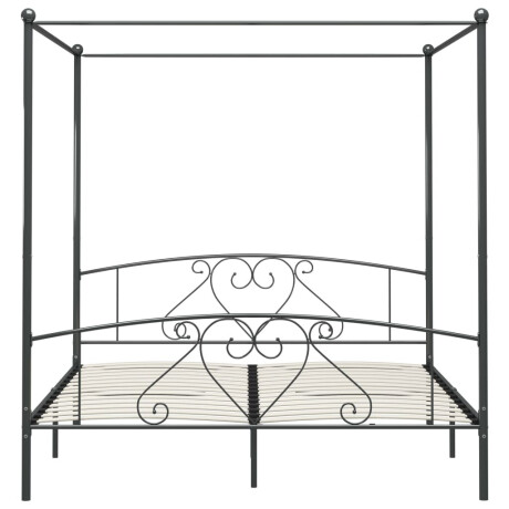vidaXL Hemelbedframe metaal grijs 180x200 cm afbeelding3 - 1
