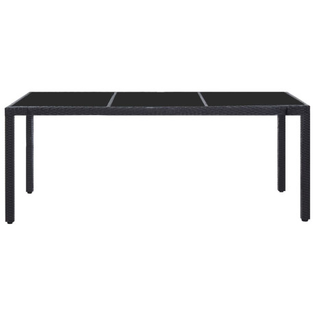 vidaXL 9-delige Tuinset poly rattan zwart afbeelding3 - 1