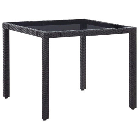 vidaXL 5-delige Tuinset poly rattan zwart afbeelding3 - 1