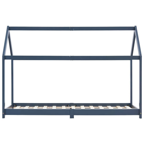 vidaXL Kinderbedframe massief grenenhout grijs 90x200 cm afbeelding3 - 1