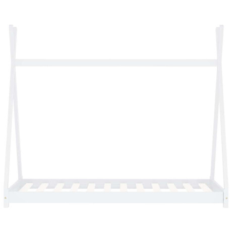 vidaXL Kinderbedframe massief grenenhout wit 70x140 cm afbeelding3 - 1