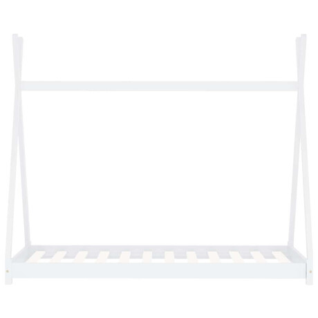 vidaXL Kinderbedframe massief grenenhout wit 80x160 cm afbeelding3 - 1