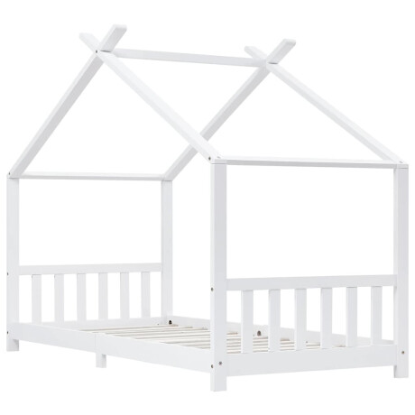 vidaXL Kinderbedframe massief grenenhout wit 90x200 cm afbeelding3 - 1