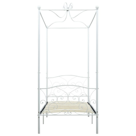 vidaXL Hemelbedframe metaal wit 90x200 cm afbeelding3 - 1