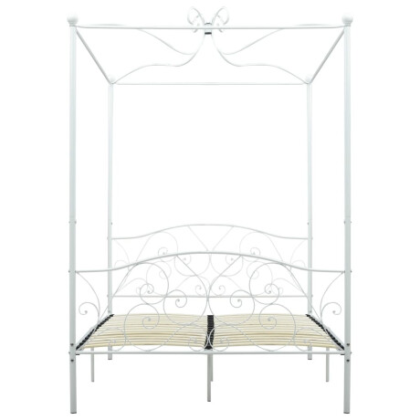 vidaXL Hemelbedframe metaal wit 140x200 cm afbeelding3 - 1
