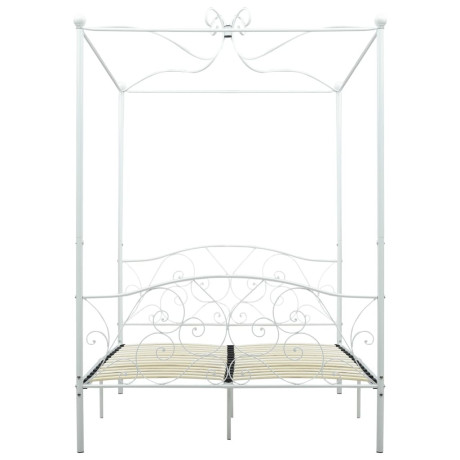 vidaXL Hemelbedframe metaal wit 140x200 cm afbeelding3 - 1