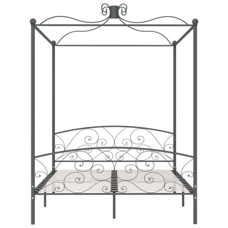 vidaXL Hemelbedframe metaal grijs 180x200 cm afbeelding3 - 1