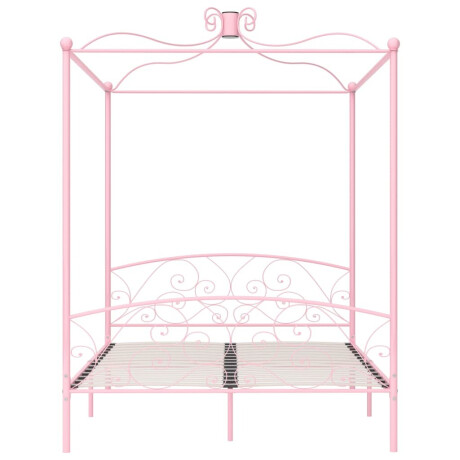 vidaXL Hemelbedframe metaal roze 160x200 cm afbeelding3 - 1