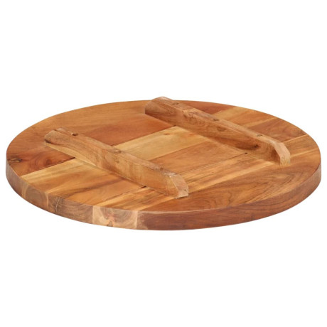 vidaXL Tafelblad rond 25-27 mm 40 cm massief acaciahout afbeelding3 - 1