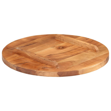 vidaXL Tafelblad rond 25-27 mm 50 cm massief acaciahout afbeelding3 - 1
