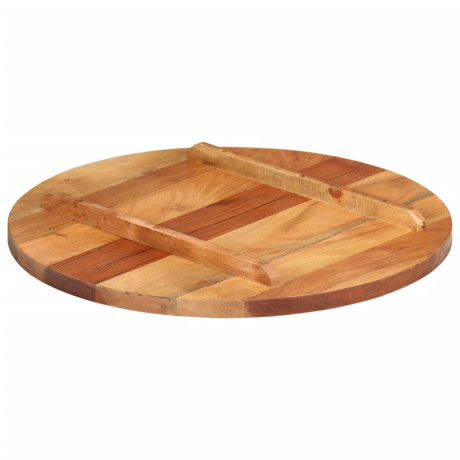 vidaXL Tafelblad rond 25-27 mm 60 cm massief acaciahout afbeelding3 - 1
