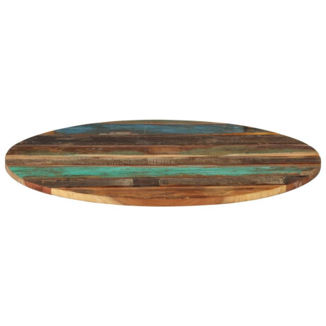 vidaXL Tafelblad rond 15-16 mm 80 cm massief gerecycled hout afbeelding3 - 1