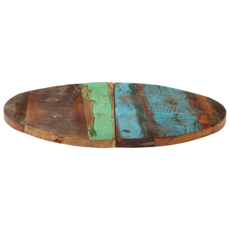 vidaXL Tafelblad rond 25-27 mm 60 cm massief gerecycled hout afbeelding3 - 1