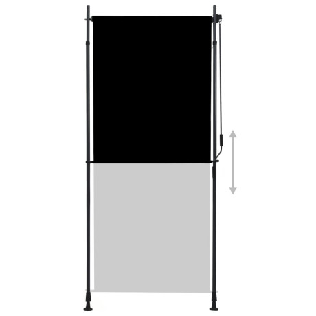 vidaXL Rolgordijn voor buiten 100x270 cm antraciet afbeelding3 - 1