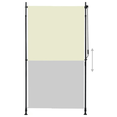 vidaXL Rolgordijn voor buiten 120x270 cm crème afbeelding3 - 1