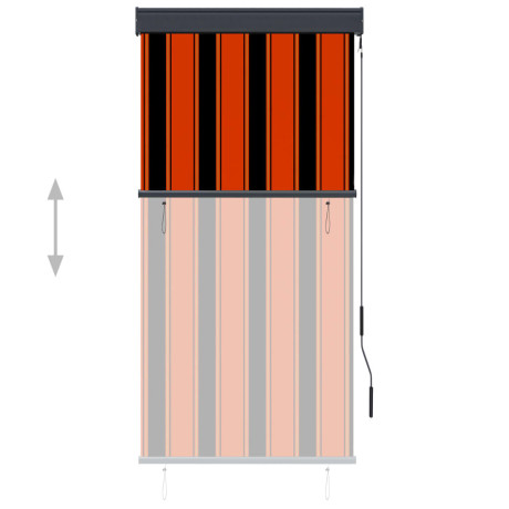 vidaXL Rolgordijn voor buiten 80x250 cm oranje en bruin afbeelding3 - 1