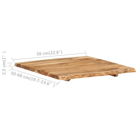 vidaXL Tafelblad 58x(50-60)x2,5 cm massief acaciahout afbeelding3 - 1