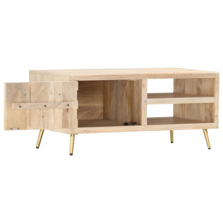 vidaXL Salontafel 90x45x40 cm massief mangohout afbeelding3 - 1