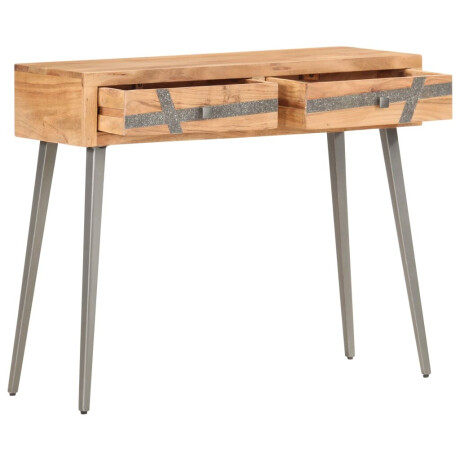 vidaXL Wandtafel 90x30x75 cm massief acaciahout afbeelding3 - 1