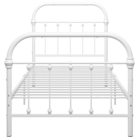 vidaXL Bedframe metaal wit 100x200 cm afbeelding3 - 1