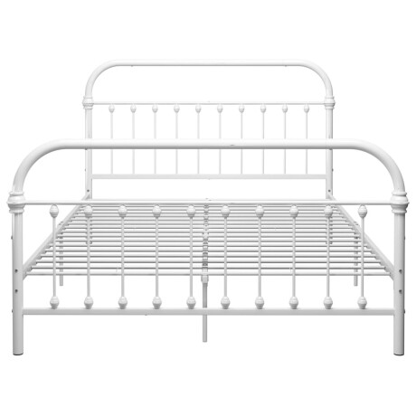vidaXL Bedframe metaal wit 140x200 cm afbeelding3 - 1