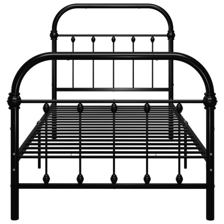 vidaXL Bedframe metaal zwart 90x200 cm afbeelding3 - 1